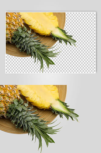 切面菠萝新鲜菠萝水果PNG免抠摄影图