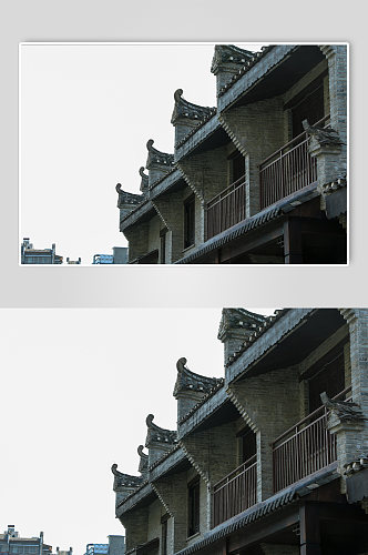 中式古风建筑古风屋檐摄影图片