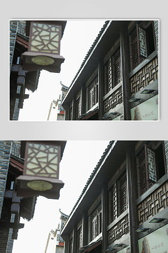中式古风建筑古风屋檐摄影图片