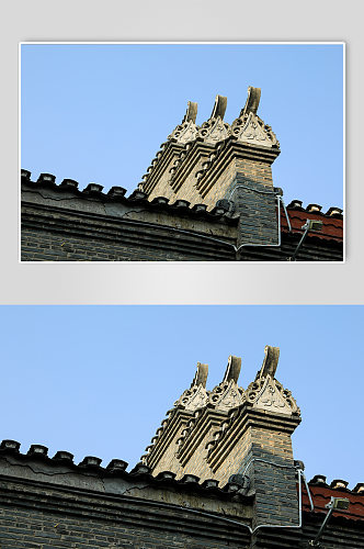 中式古风建筑古风屋檐屋顶摄影图片