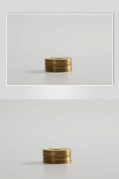 小堆铜币货币金融贸易摄影图片