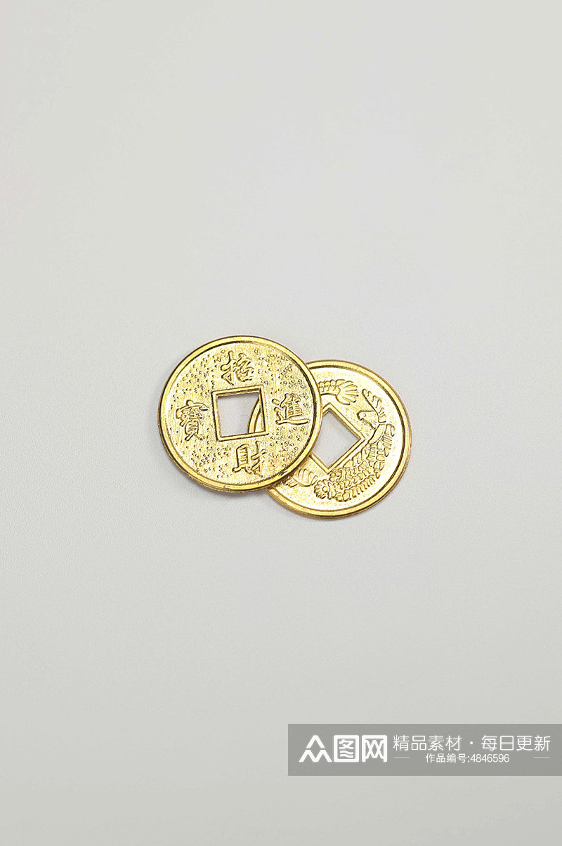 两枚铜钱货币金融贸易摄影图片素材