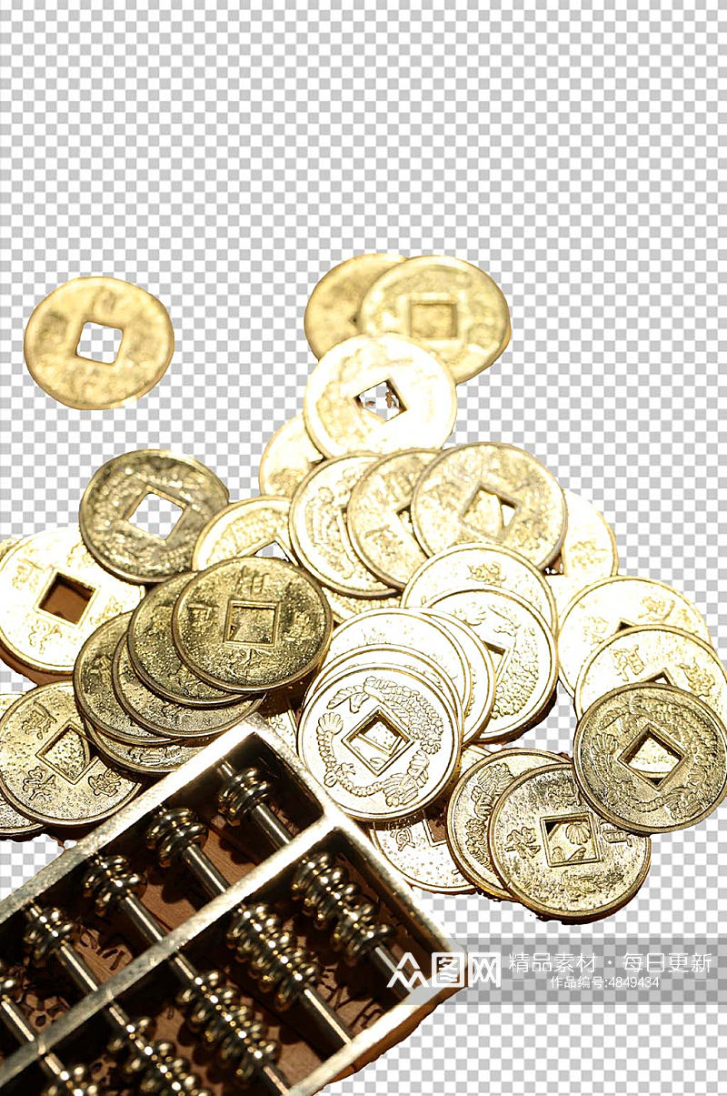 金币算盘金融贸易PNG免抠摄影图素材