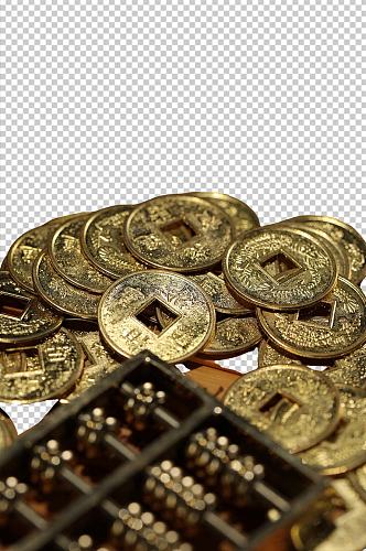 金币算盘金融贸易PNG免抠摄影图
