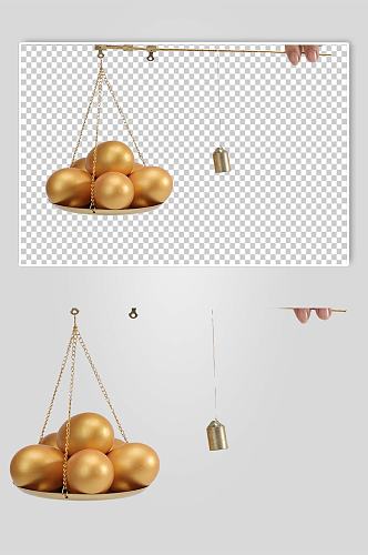 金蛋称重金融贸易PNG免抠摄影图