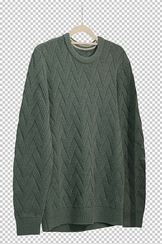 灰绿色羊毛衫打底衫毛衣PNG免抠摄影图