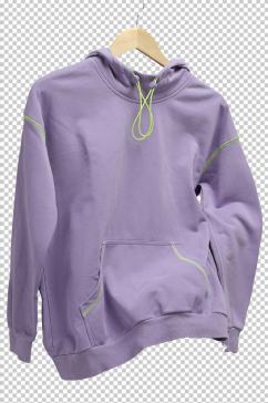 紫色运动服卫衣女装PNG免抠摄影图