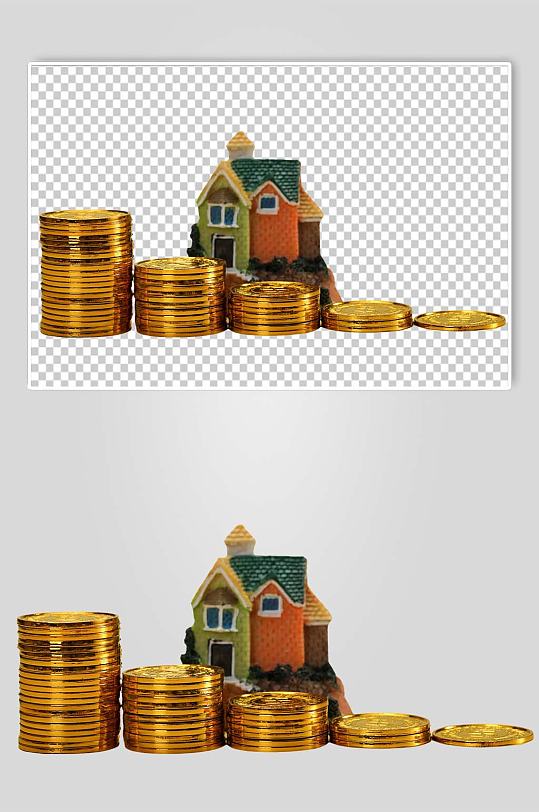 储蓄微距房子纸币金融贸易PNG免抠摄影图