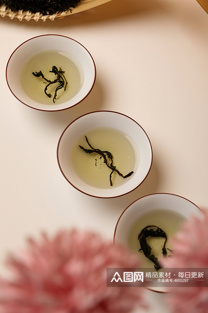 茶叶茶饮铁观音乌龙茶茶文化花茶摄影图片素材