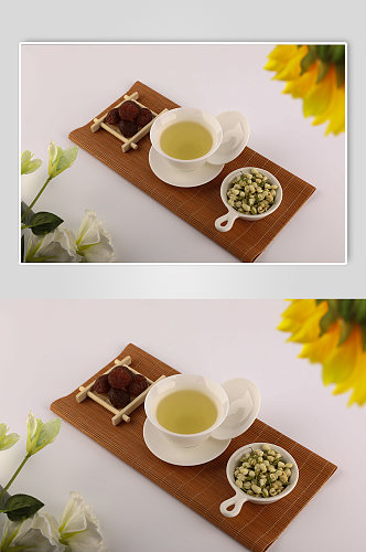 茶道茶文化茉莉花茶茶叶摄影图片