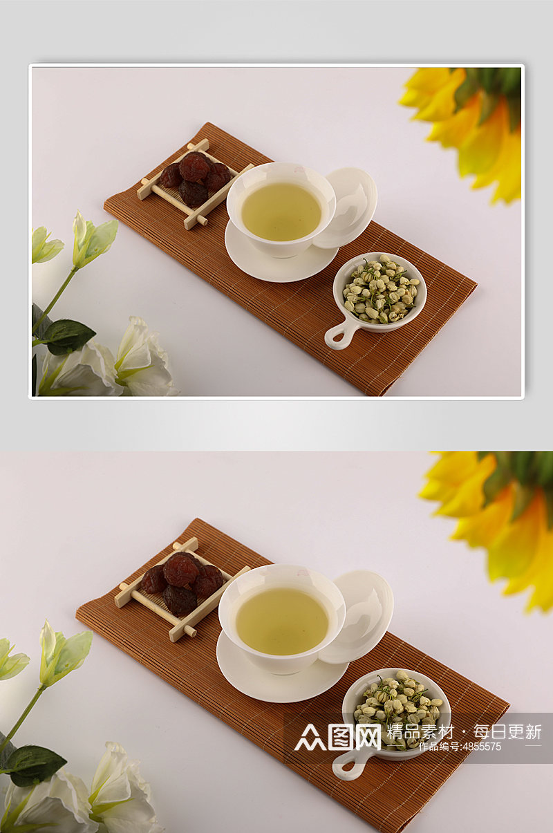 茶道茶文化茉莉花茶茶叶摄影图片素材