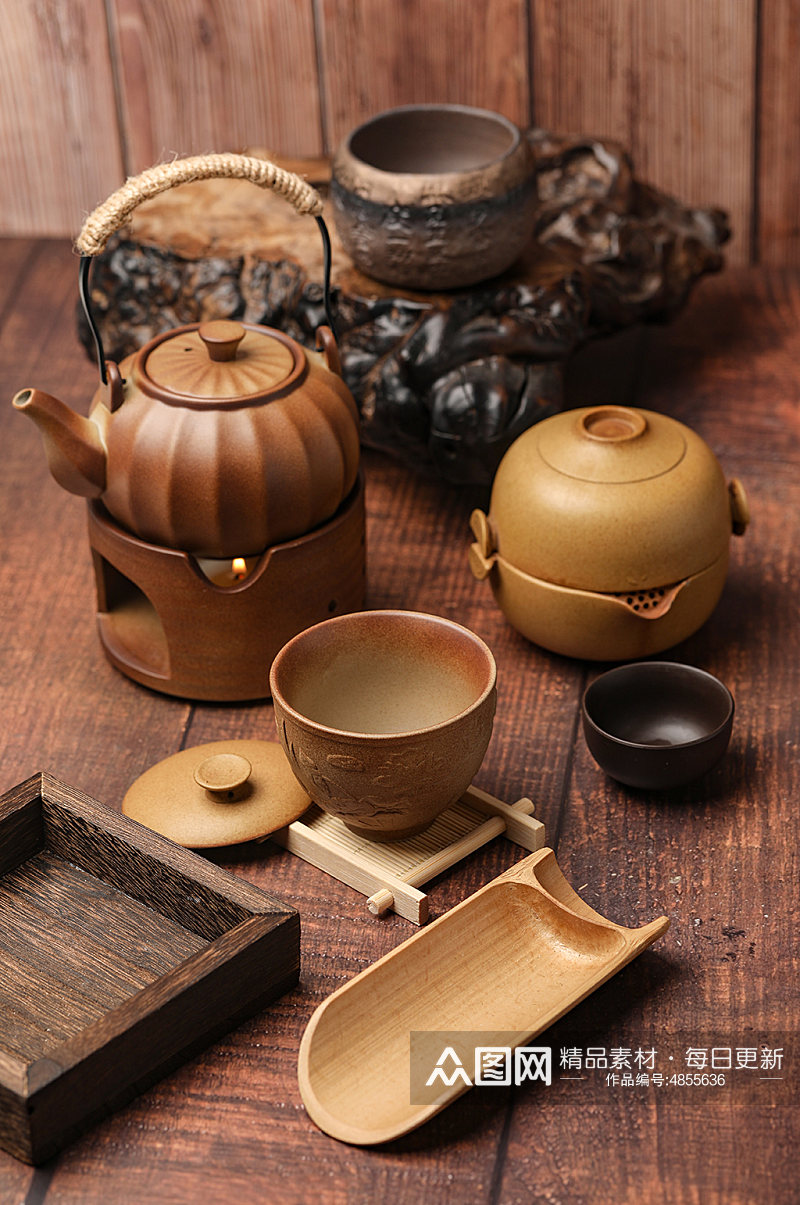 中式布景茶具花茶茶文化摄影图片素材
