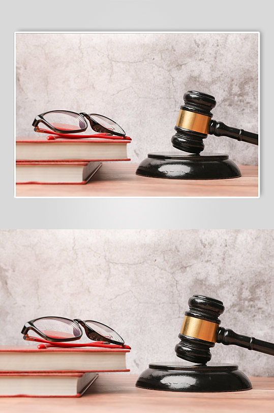 眼镜书本法槌司法安全法律日摄影图片