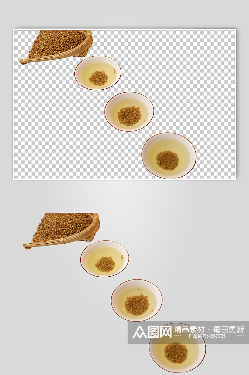 茶具大麦茶苦茶茶文化花茶PNG免抠摄影图素材