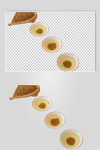 茶具大麦茶苦茶茶文化花茶PNG免抠摄影图