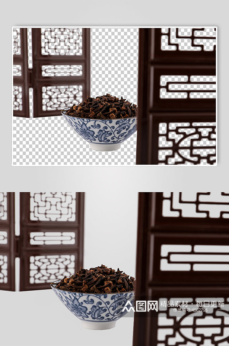 中式布景玄米茶茶文化花茶PNG免抠摄影图素材