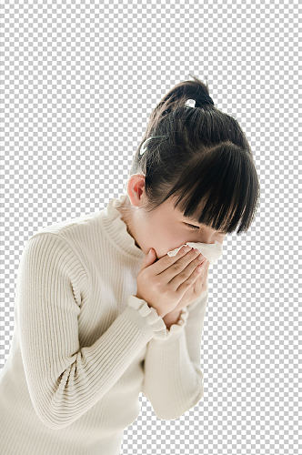 擤鼻子春季预防感冒流感PNG免抠摄影图