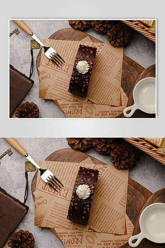 梦龙卷巧克力蛋糕卷甜点西点美食摄影图片