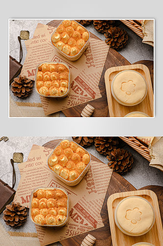 豆乳盒子甜点西点美食摄影图片