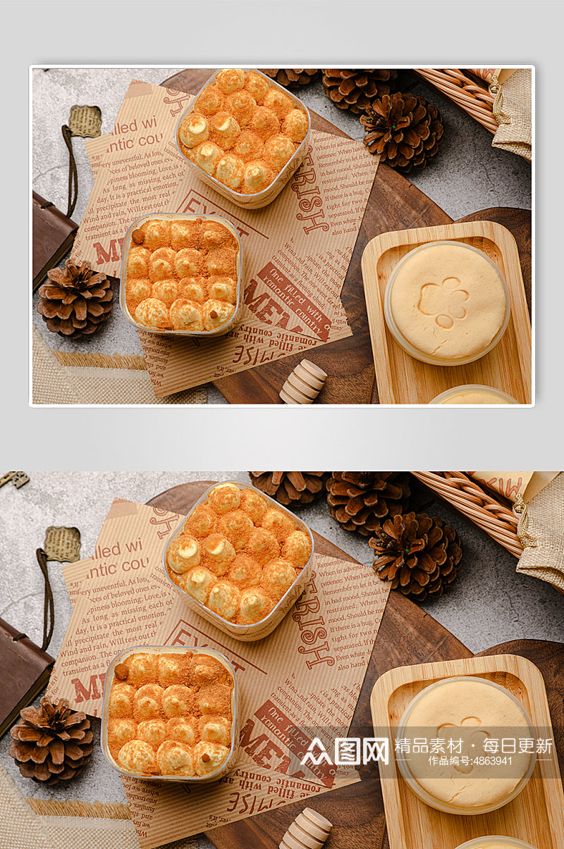 豆乳盒子甜点西点美食摄影图片素材