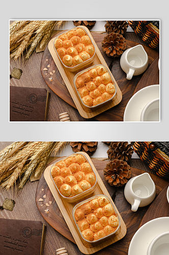 豆乳盒子蛋糕甜点西点美食摄影图片