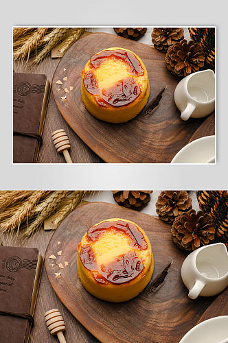熔岩芝士蛋糕甜点西点美食摄影图片