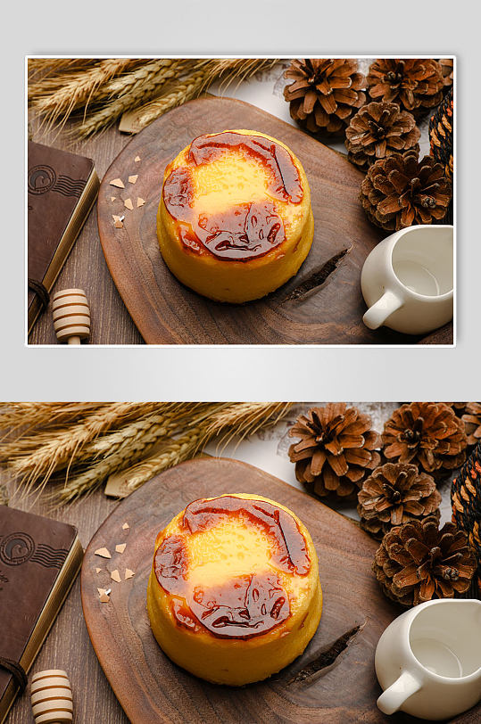 熔岩芝士蛋糕甜点西点美食摄影图片