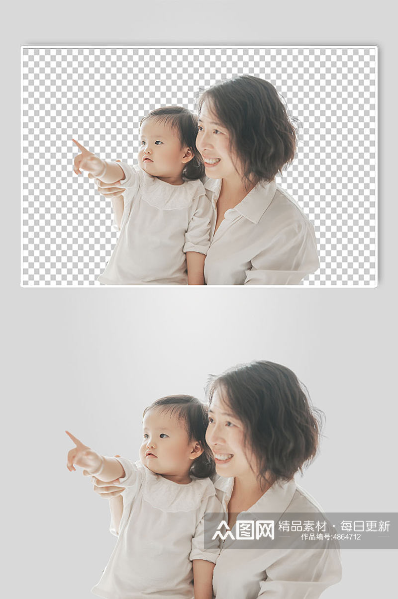 温馨幸福宝宝妈妈亲子互动PNG免抠摄影图素材