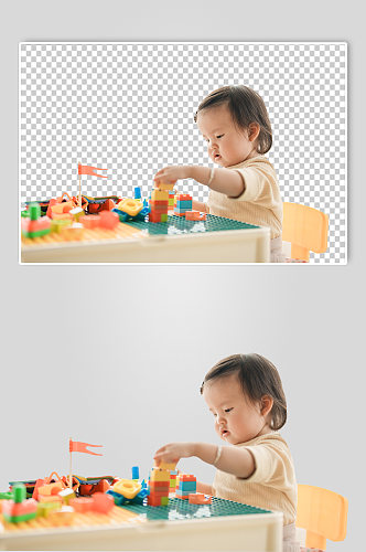 可爱小孩早教卡通益智玩具PNG免抠摄影图