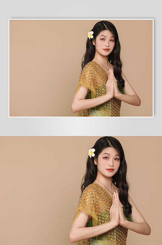 泰国云南泼水节傣族少数民族服饰摄影图片-众图网