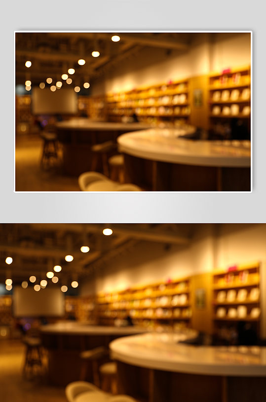 文艺咖啡馆咖啡厅咖啡店店面柜子摄影图片
