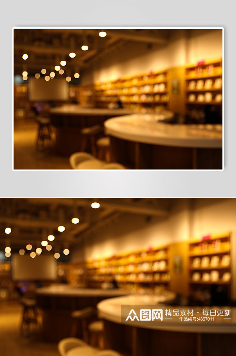 文艺咖啡馆咖啡厅咖啡店店面柜子摄影图片素材