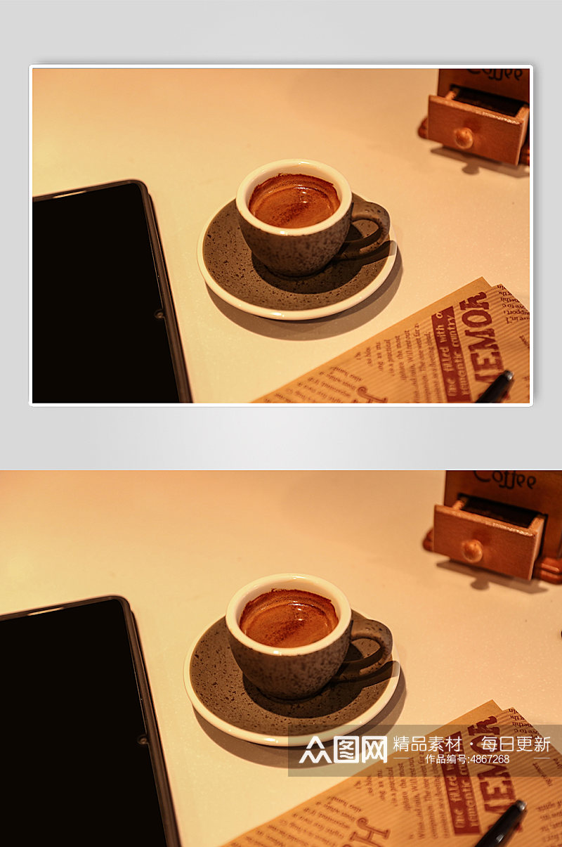 美式浓缩咖啡咖啡店饮品摄影图片素材
