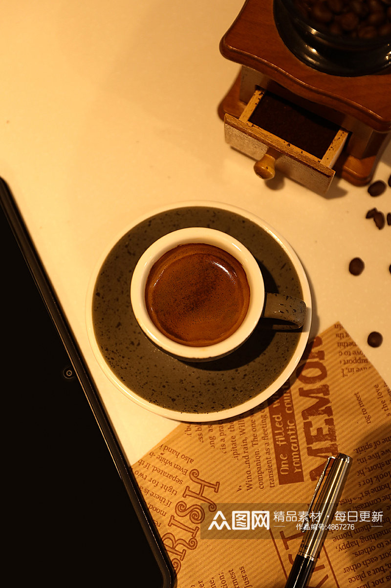 美式浓缩咖啡咖啡店饮品摄影图片素材