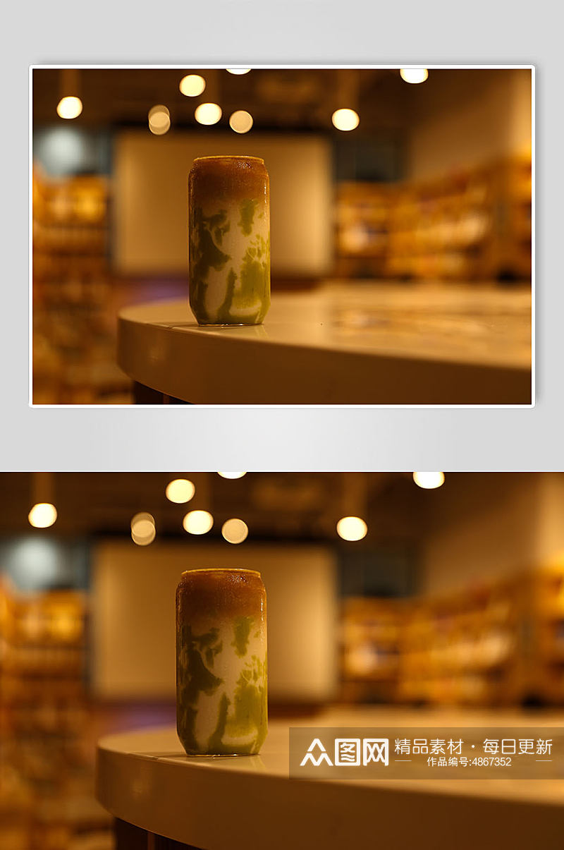 夏季特饮牛油果拿铁咖啡咖啡店饮品摄影图片素材