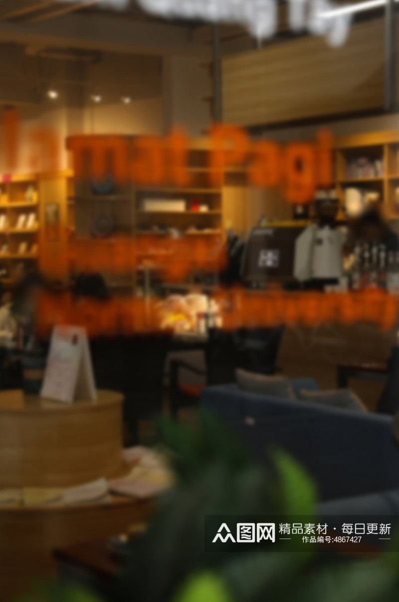 文艺咖啡馆咖啡厅咖啡店店面柜子摄影图片素材