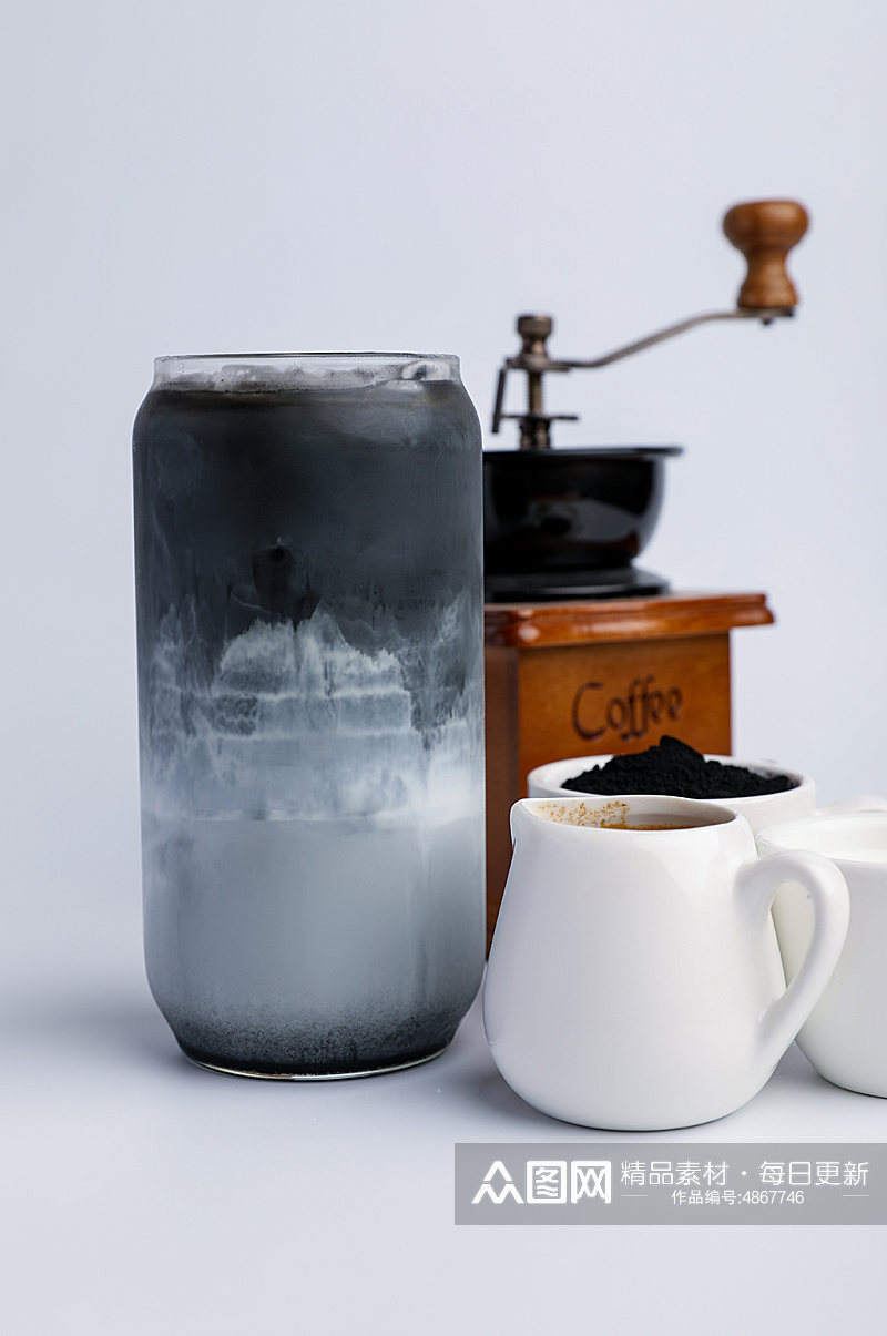 新品网红泥石流咖啡饮品摄影图素材