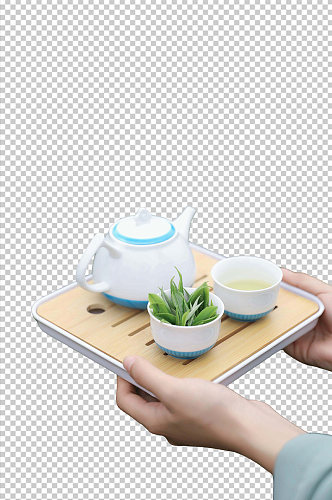 采茶人物手部动作特写茶具PNG免抠摄影图