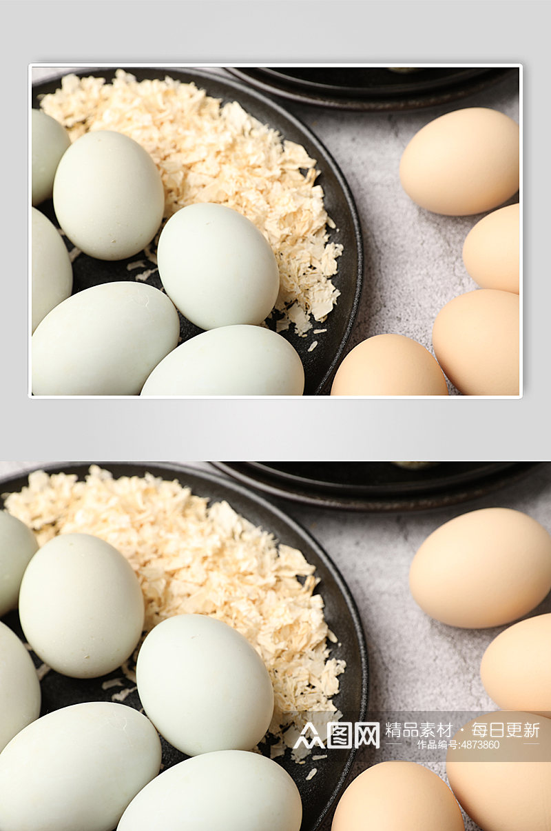 新鲜营养鸭蛋鸡蛋蛋类食品摄影图片素材