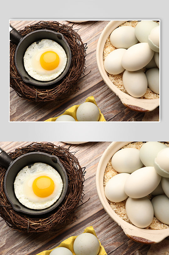 碗装新鲜营养健康鸭蛋蛋类食品摄影图片