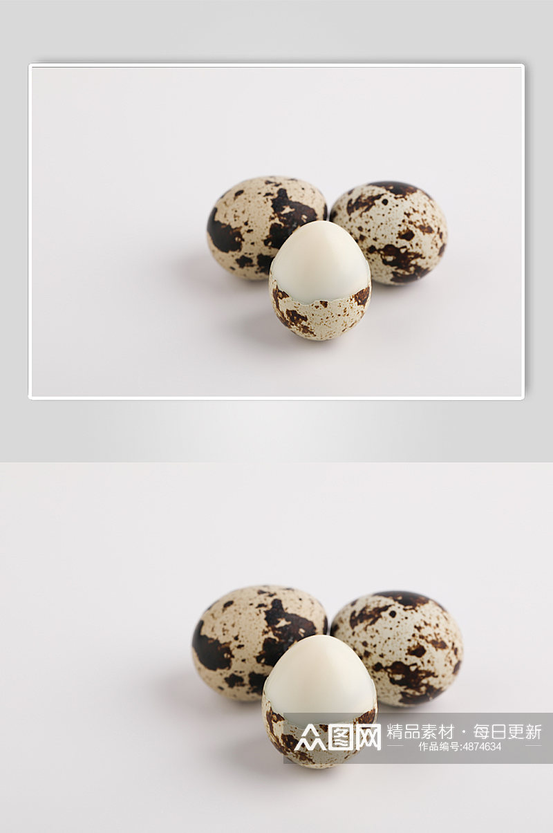 棕褐色斑点鹌鹑蛋食品蛋类食品摄影图素材