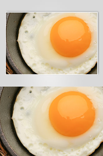 小煎锅美味早餐营养煎蛋蛋类食品摄影图片