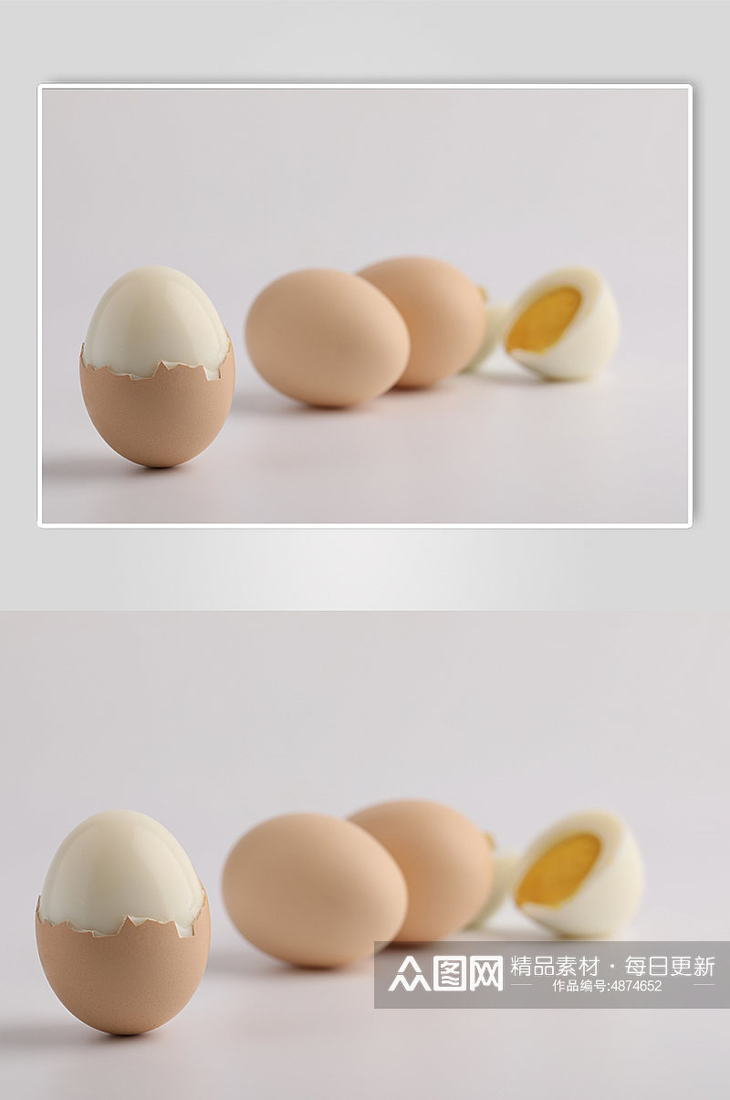 新鲜营养健康水煮蛋鸡蛋蛋类食品摄影图片素材