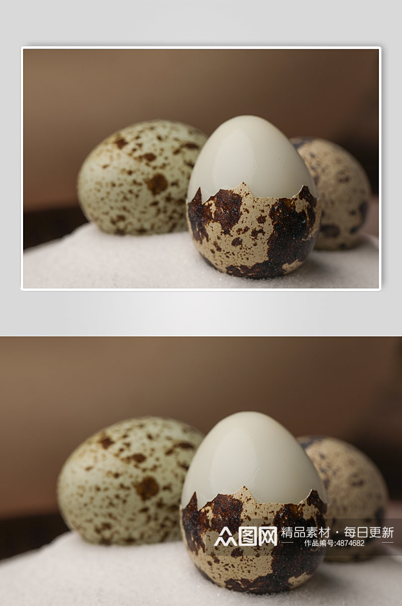 棕褐色斑点水煮鹌鹑蛋食品蛋类食品摄影图片素材
