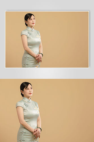 中国风清雅旗袍母亲节母亲人物摄影图片