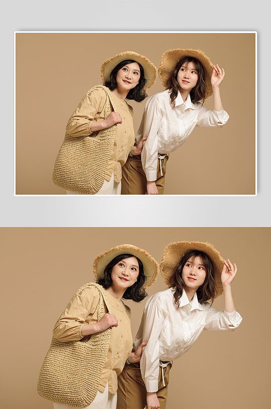 夏季假期旅游季母女旅游人物摄影图片-众图网