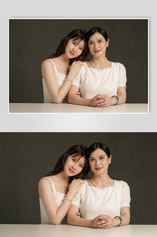 简约现代风温馨母女母亲节母女人物摄影图片-众图网