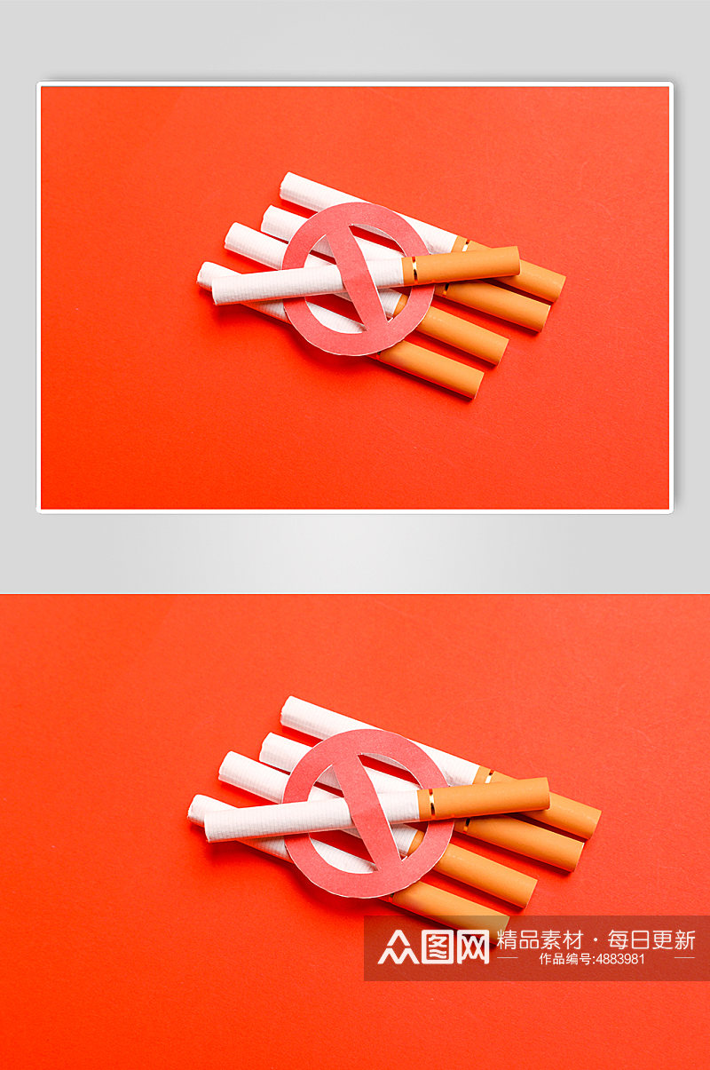 红色世界禁烟日无烟日拒绝吸烟摄影图片素材