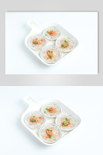 蒜蓉粉丝扇贝食物美食摄影图片