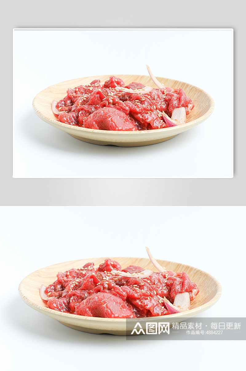蒜香嫩牛肉食物美食摄影图片素材